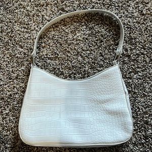 White Crocodile Mini Purse